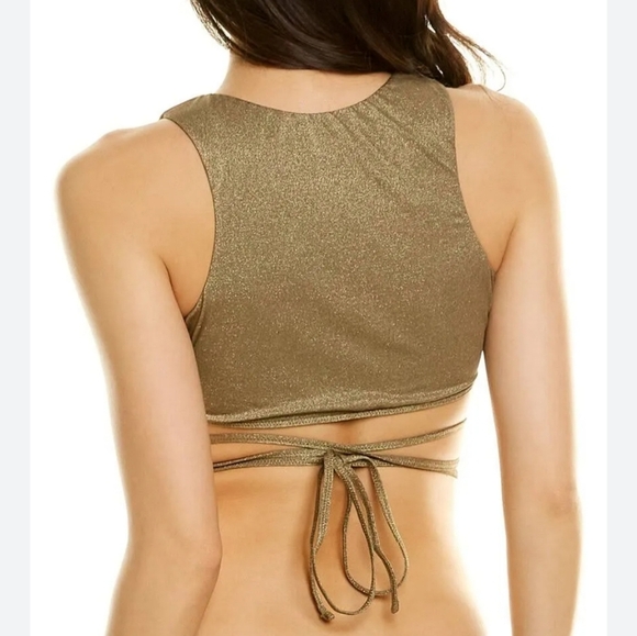 NWT PQ Swim Women's Bikini 2 Piece Gold Swimsuit Sz M - Picture 5 of 16